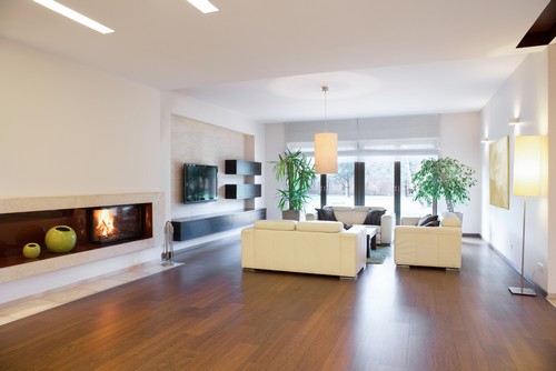 Pavimento in laminato in salotto