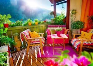 4 idee per una terrazza bohémien a basso costo