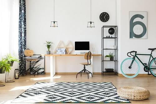 Un salotto moderno di una casa