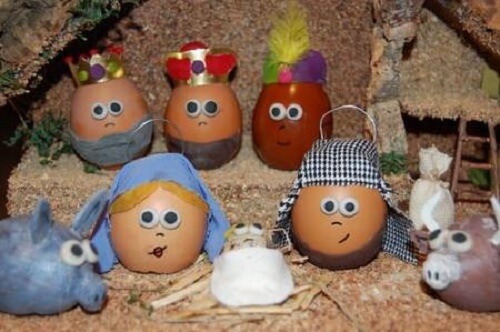 Potete fare il presepe con le uova