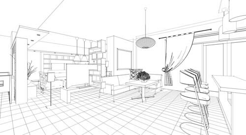 Bozzetto prima di decorare casa