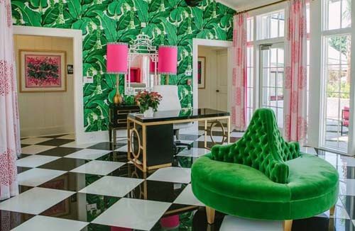 Ingresso in stile Hollywood Regency