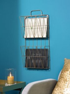 porta riviste dorato