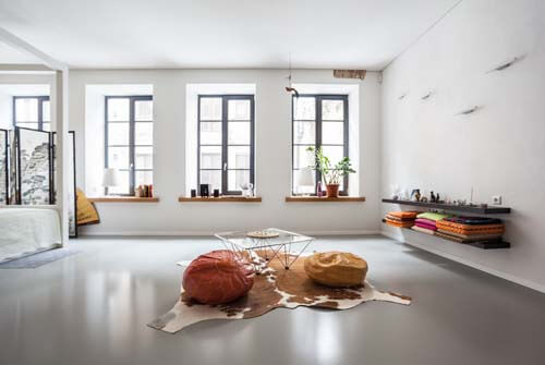 Un tappeto in pelle di vacca