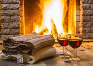 Il caminetto: l'ideale per una cena romantica