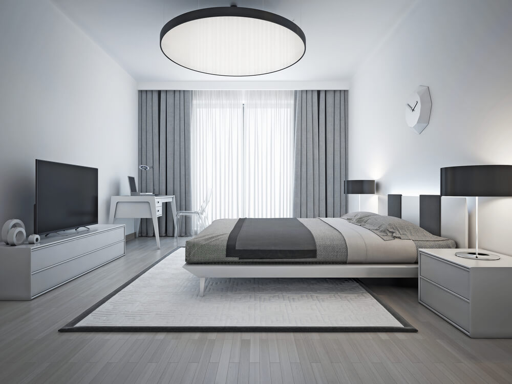 Camere da letto grigie