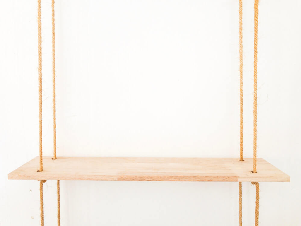 Materiale mensole con corde