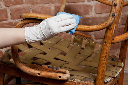 Effetto invecchiato con acqua e aceto