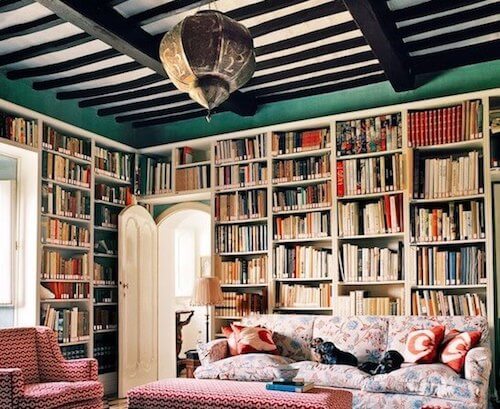 Sala di lettura in stile bohemien