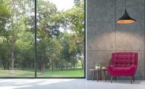 Grandi vetrate per far entrare la luce naturale