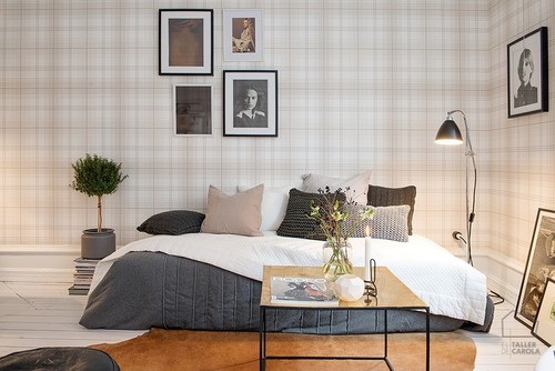 Tessuti stampati a quadri per la decorazione