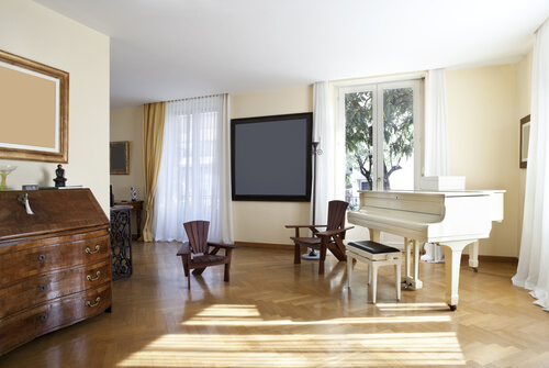 Inserire un pianoforte nella decorazione