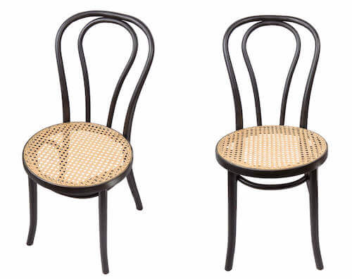 coppia di sedie thonet nere