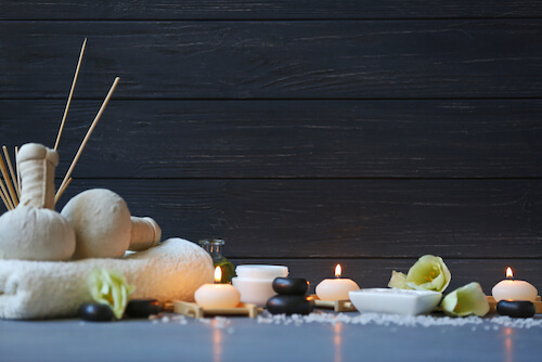 Candele e asciugamani