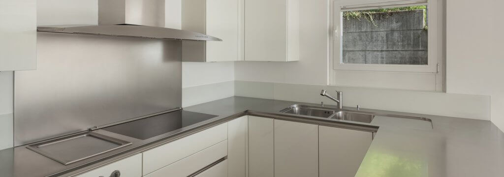 Top per cucina in acciaio