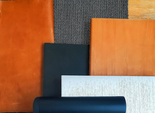 campioni di tessuti con texture e materiali diversi