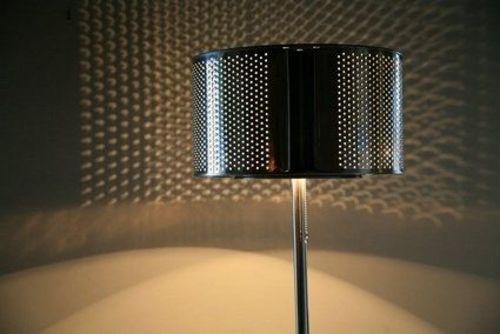 Tamburo di una lavatrice come una lampada