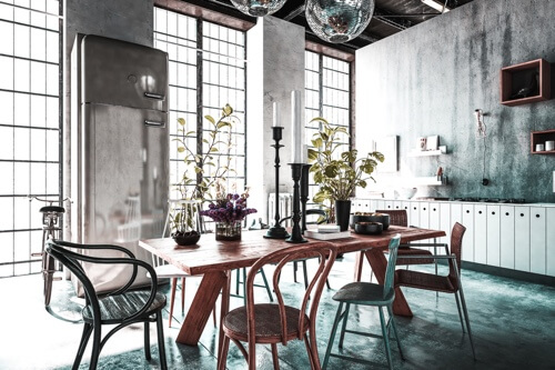 Sala da pranzo eclettica