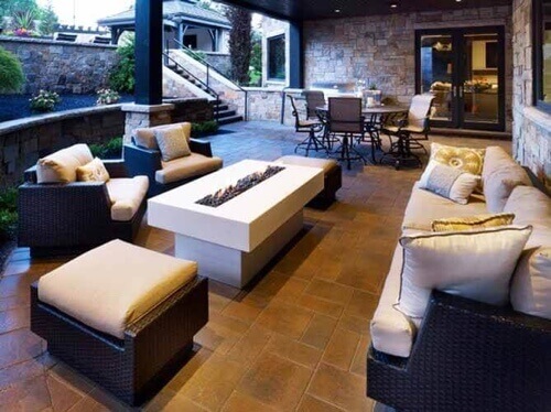 Tavolo caminetto bianco