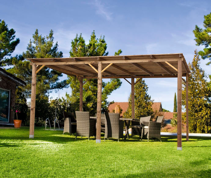 Pergole di legno rettangolari