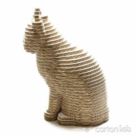 Scultura 3D di cartone