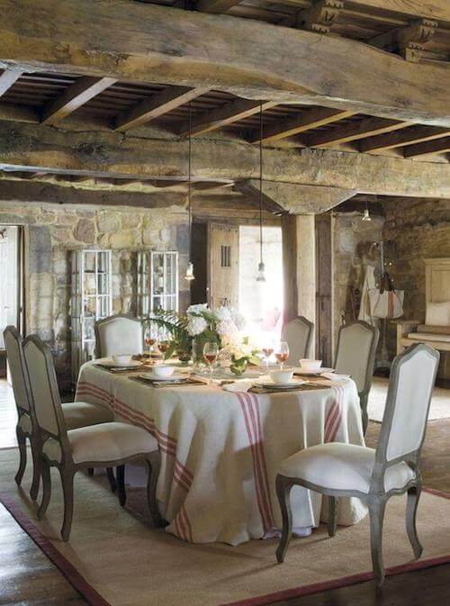 sala da pranzo casa di campagna
