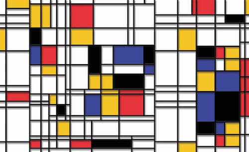 quadro mondrian figure geometriche