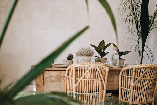 materiali di tendenza sedie in bambù