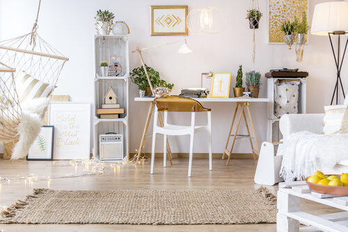 Terra e colori bianchi dello stile Slow Design