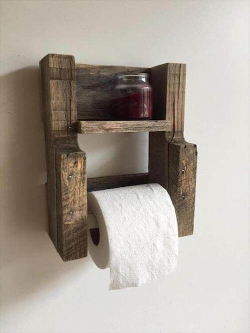 porta rotolo in legno