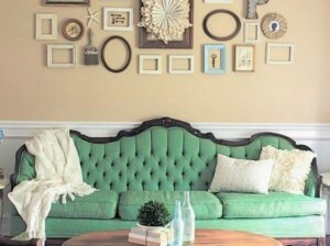 Effetto chack paint su un divano