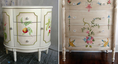 Mobili decoupage decorazione primaverile