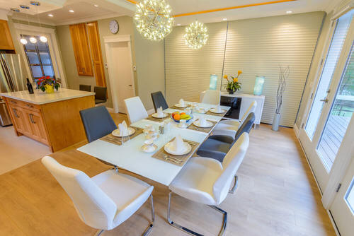 Sala da pranzo in bianco