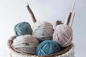 Cesto di fibre naturali