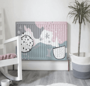 Termosifone con colori pastello.