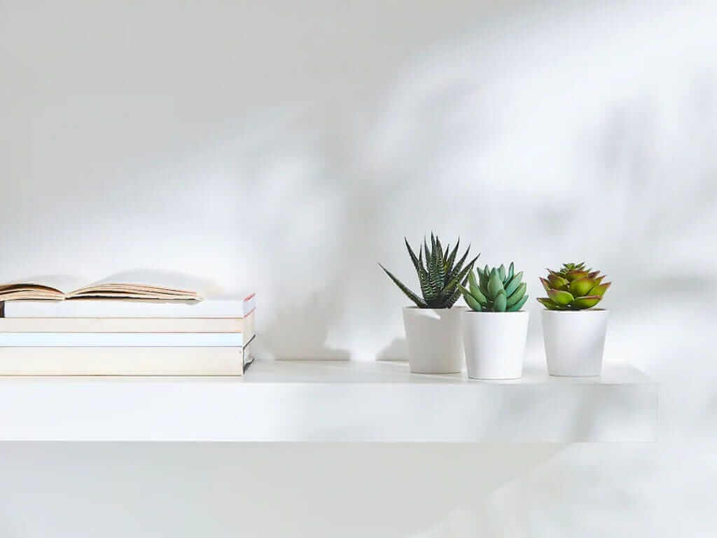 Piccole succulente artificiali.