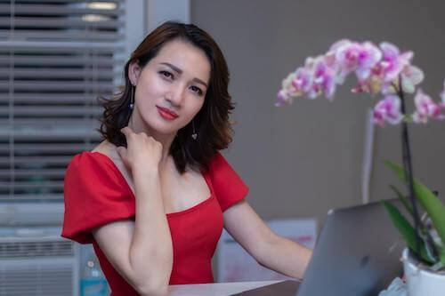 Orchidea posizionata in un ufficio.