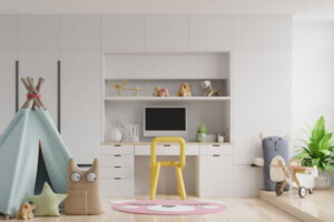 Zona studio per le camerette dei bambini